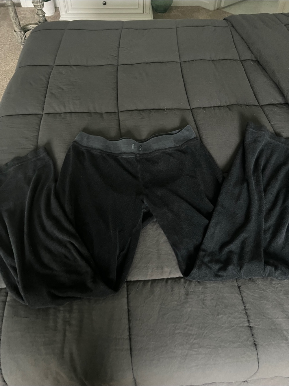 Hard Tail Black Straight Leg Knit Pants